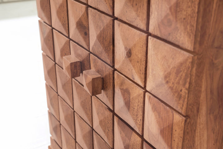 SAAR Massivholz Hausbar 65x91x50 cm_ Ausklappbare Weinbar_ Barschrank mit Türen - KADIMA DESIGN_Farbe_ Beige_ Größe_ 65x50x91 cm_