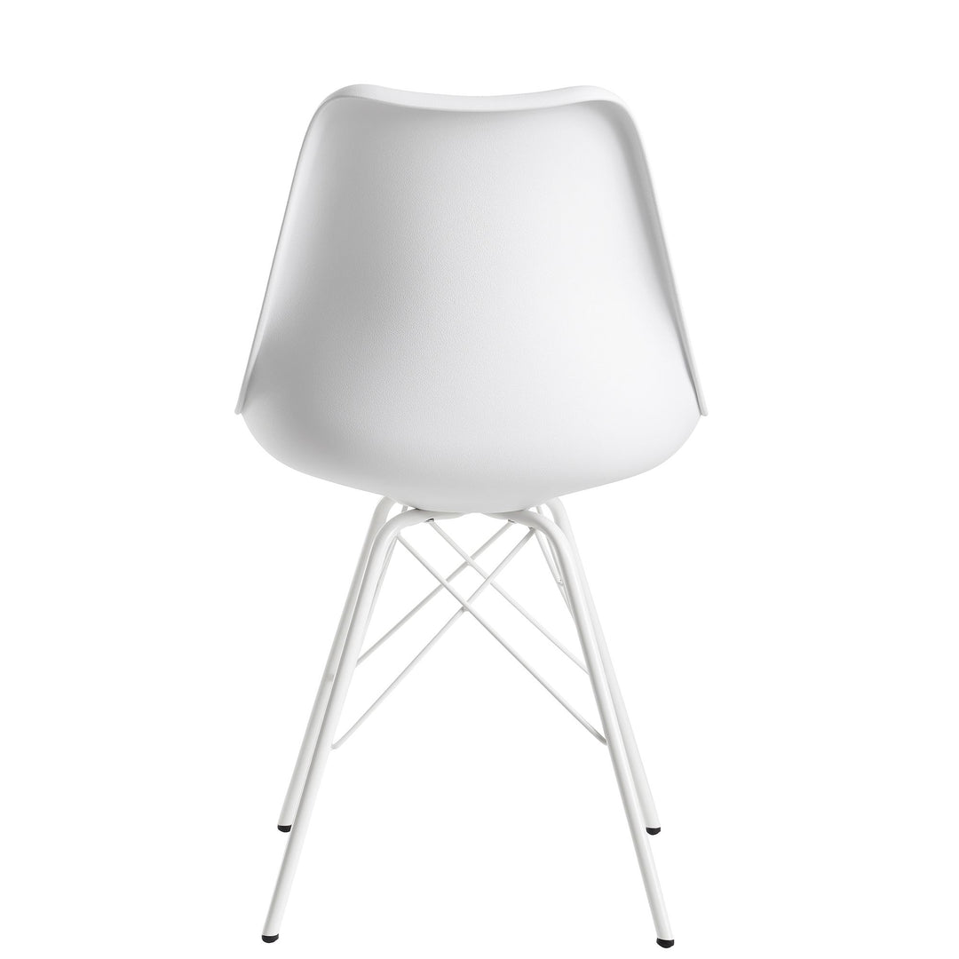 Skandinavische Esszimmerstühle_ 2er Set_ Samt oder Kunststoff_ verschiedene Farben - KADIMA DESIGN_Farbe_ Weiß_ Material_ Kunststoff_ Größe_ 58x48x86 cm_