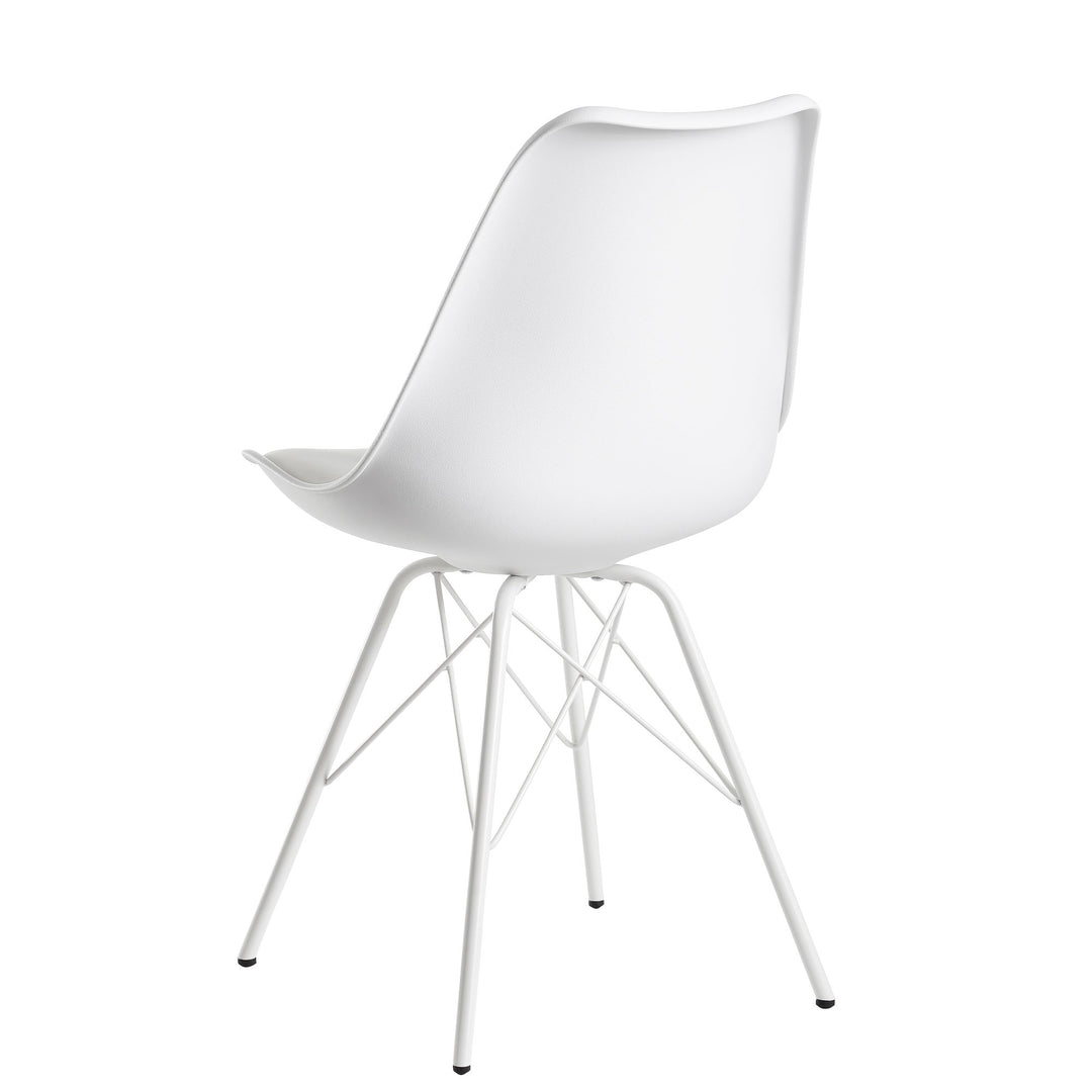 Skandinavische Esszimmerstühle_ 2er Set_ Samt oder Kunststoff_ verschiedene Farben - KADIMA DESIGN_Farbe_ Weiß_ Material_ Kunststoff_ Größe_ 58x48x86 cm_