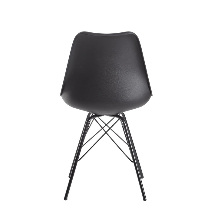 Skandinavische Esszimmerstühle_ 2er Set_ Samt oder Kunststoff_ verschiedene Farben - KADIMA DESIGN_Farbe_ Schwarz_ Material_ Kunststoff_ Größe_ 58x48x86 cm_