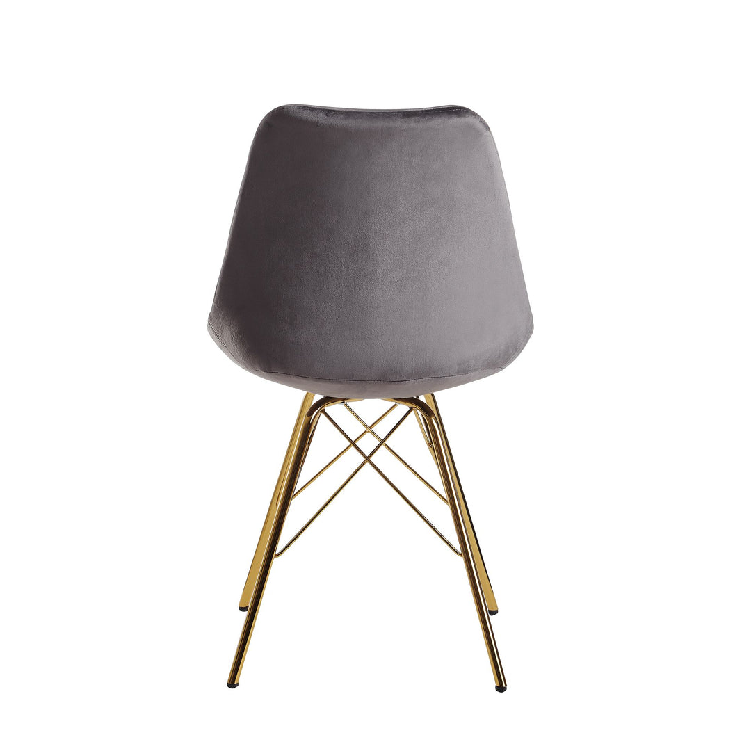 Skandinavische Esszimmerstühle_ 2er Set_ Samt oder Kunststoff_ verschiedene Farben - KADIMA DESIGN_Farbe_ Grau-Gold_ Material_ Samt_ Größe_ 58x48x86 cm_