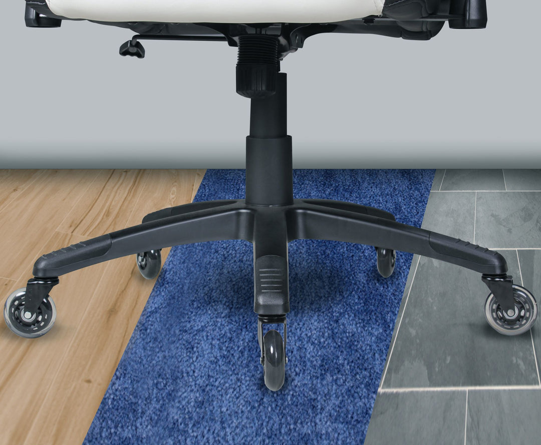 KADIMA DESIGN 5er Set gummierte Bürostuhlrollen für Teppich und Hartboden_ geräuschlos und langlebig._Schwarz_#sku_BARSPM1.949#