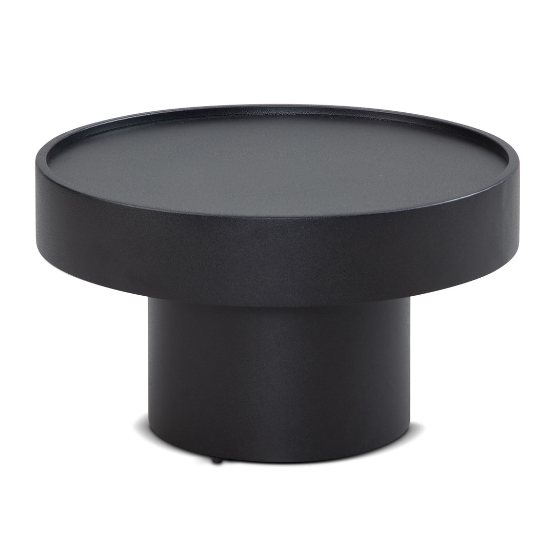 Couchtisch Schwarz_ 60x60x36 cm Metall_ Einzigartiges Pilz-Design - KADIMA DESIGN_Größe_ 60x60x36 cm_