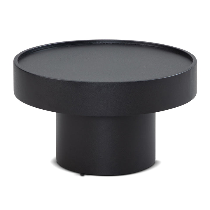 Couchtisch Schwarz_ 60x60x36 cm Metall_ Einzigartiges Pilz-Design - KADIMA DESIGN_Größe_ 60x60x36 cm_