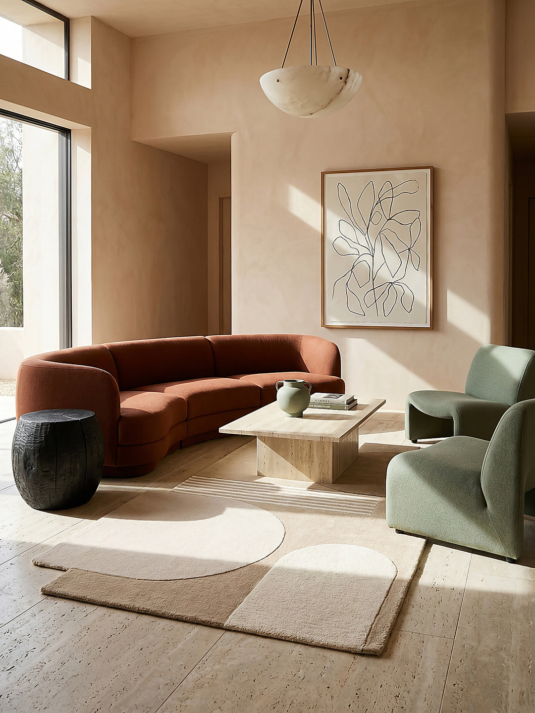 Teppich Natur rechteckig Editorial Styling_