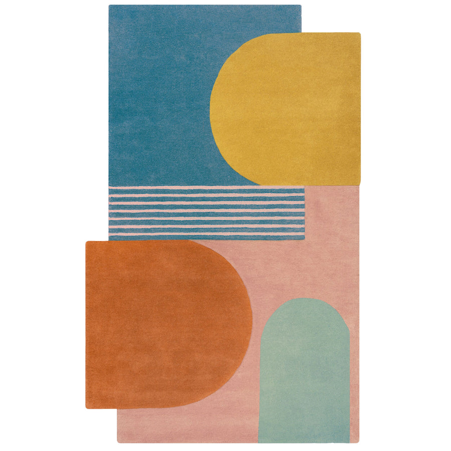 Wollteppich mit abstraktem Design - handgetuftet – THAMES LILY_Rechteckig_
