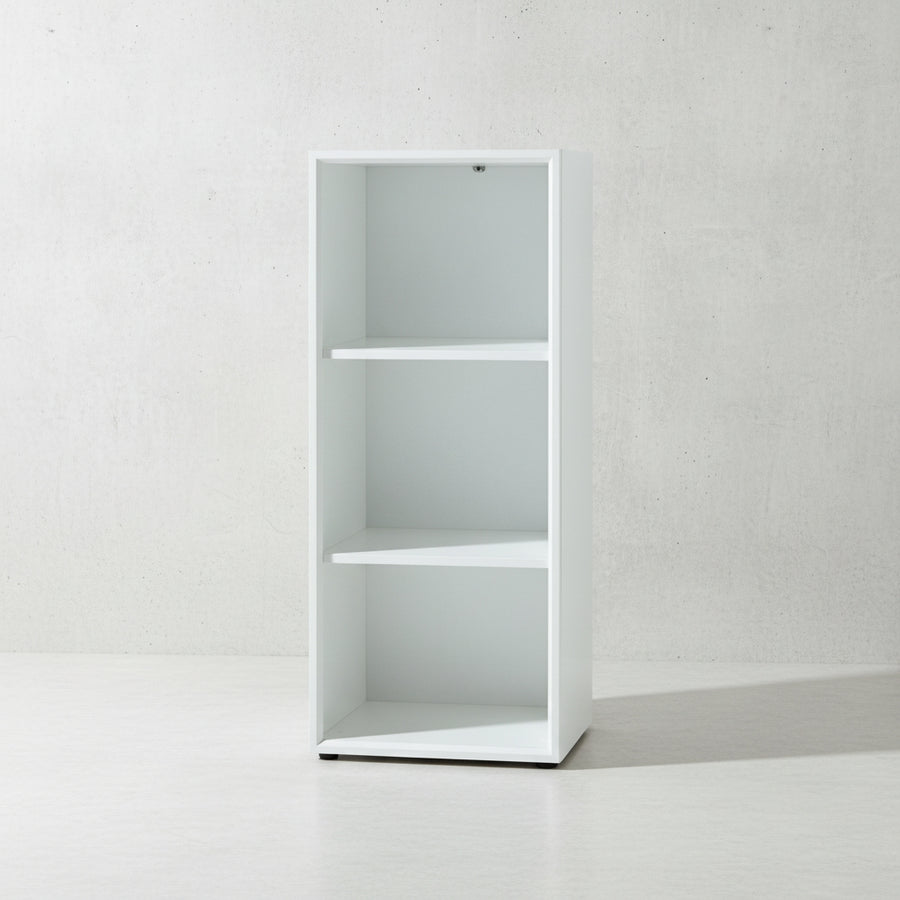 Aktenregal "Muenchen" 3 Ordnerhöhen &amp; Glasauflage (Oben) Weiß_