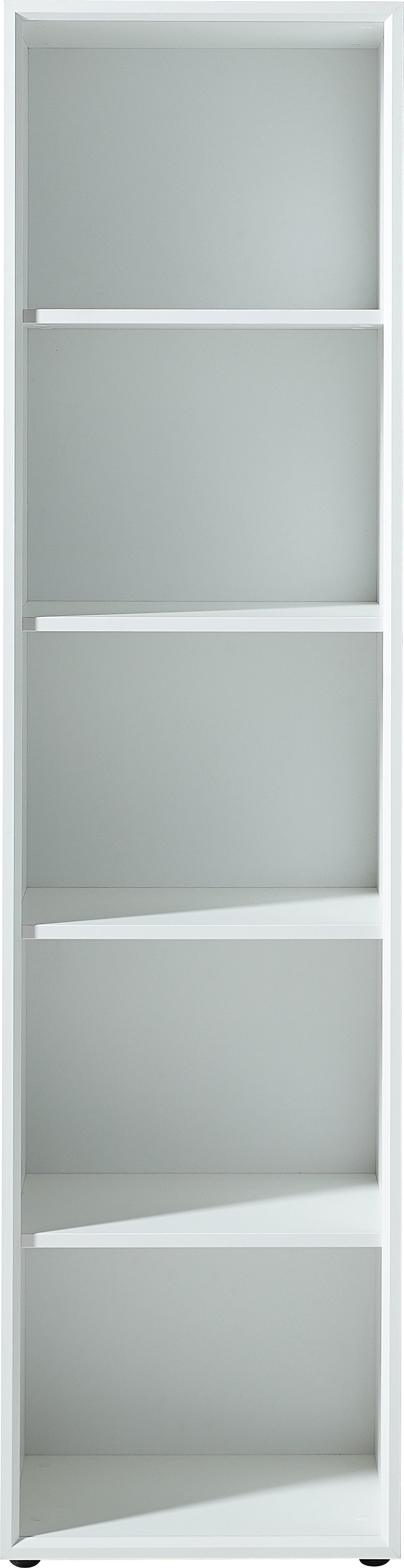 Aktenregal Hoch Schmal | 50x196x37 cm (5 Ordnerhöhen) | Stabil 22kg Belastbar | Büroregal Weiß | Made in Germany | Serie MUENCHEN Kadima Design_