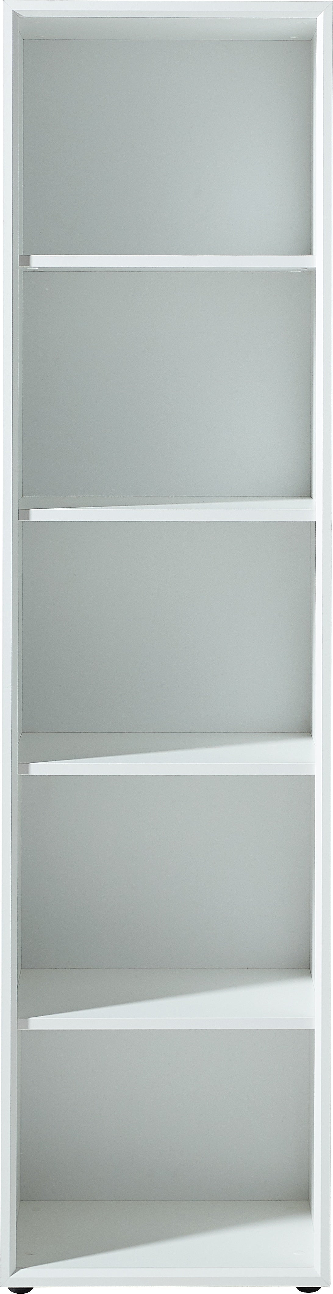 Aktenregal Hoch Schmal | 50x196x37 cm (5 Ordnerhöhen) | Stabil 22kg Belastbar | Büroregal Weiß | Made in Germany | Serie MUENCHEN Kadima Design_