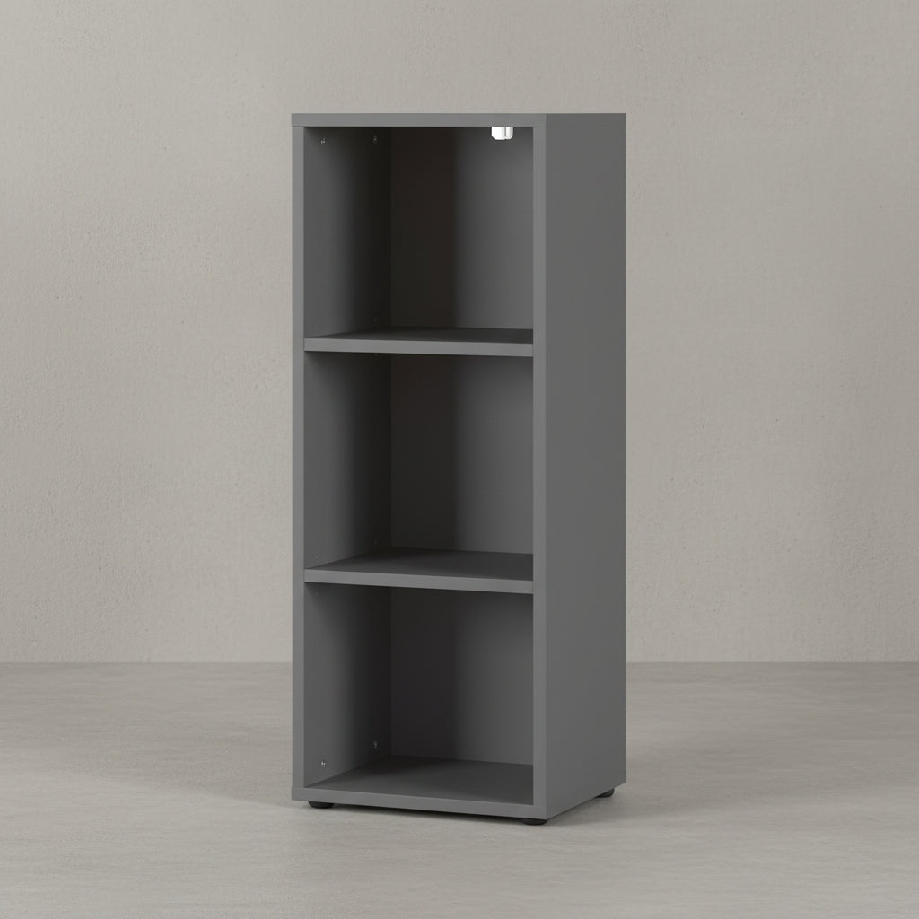 Aktenregal Universal schmal Graphit - 3 Ordnerhöhen - Büroregal Standregal_