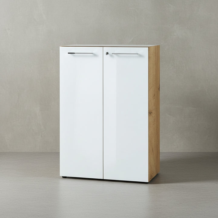 Aktenschrank Glasfront Soft-Close Abschließbar - Büro_