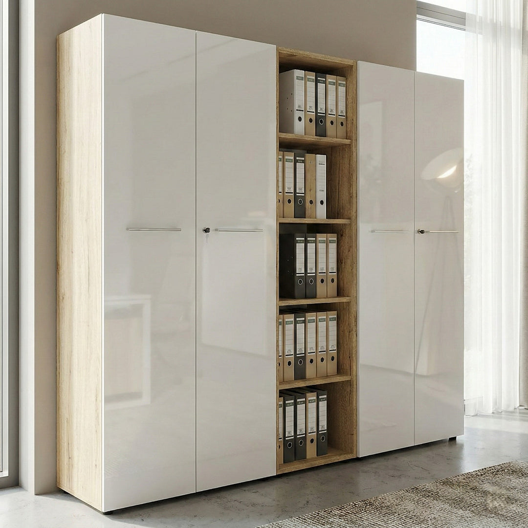 personalakten aufbewahrung schrank Aktenschrank 80x37x196cm | 5 Ordnerhöhen