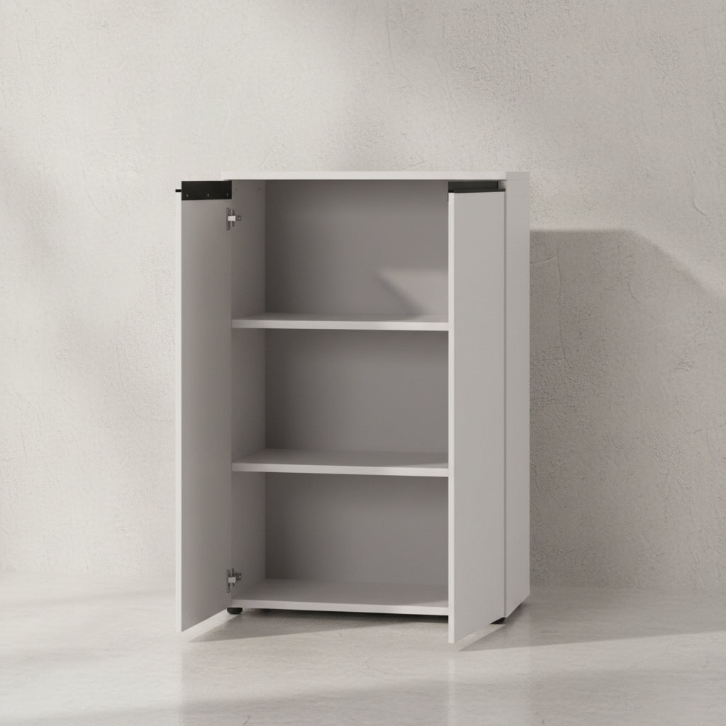 Aktenschrank 2-türig Soft-Close 3 Ordnerhöhen Büroschrank_