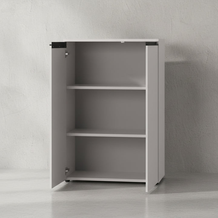 Aktenschrank 2-türig Soft-Close | 3 Ordnerhöhen | Büroschrank Greige matt | Mehrzweckschrank | Made in Germany | Büromöbel &amp;quot;Stuttgart&amp;quot; Kadima Design_