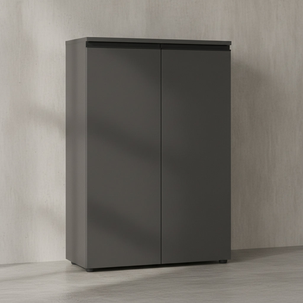 Aktenschrank 2-türig Soft-Close 3 Ordnerhöhen Büroschrank_