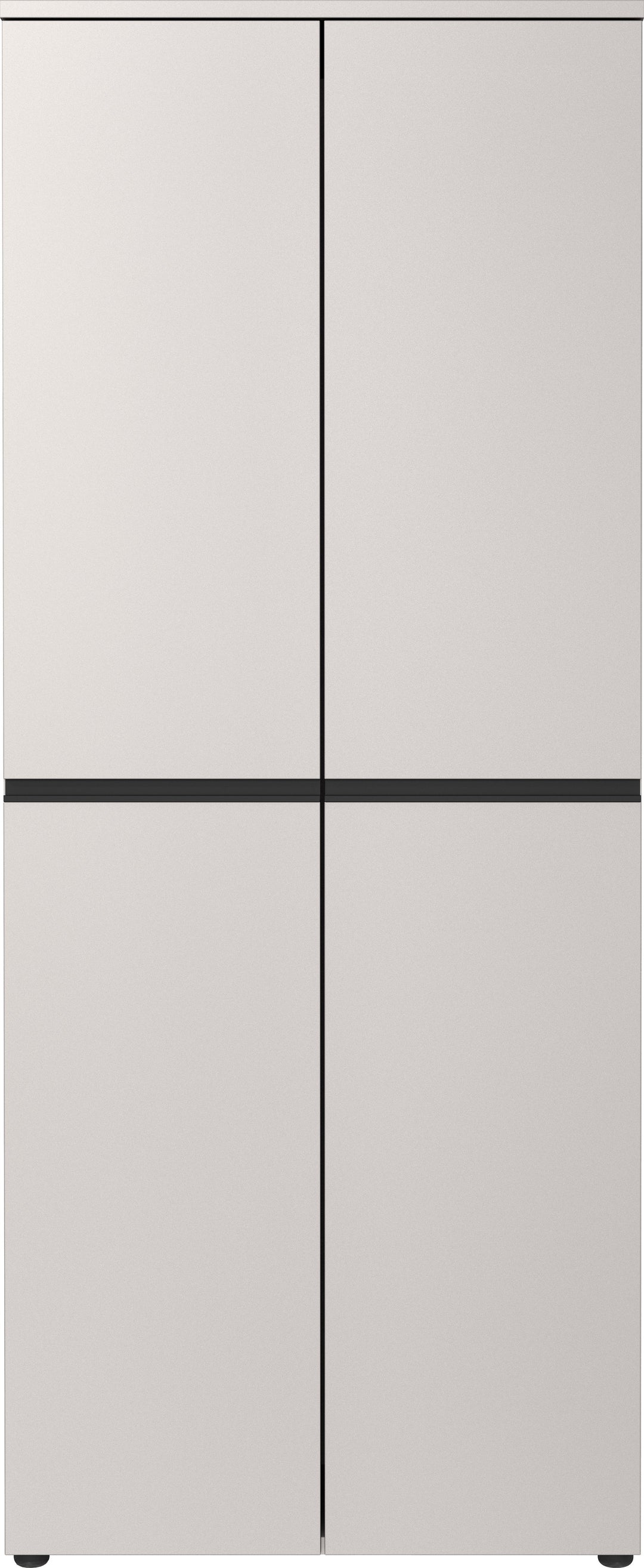 Aktenschrank 5 Ordnerhöhen Soft-Close | 81x197x40 cm | Hochschrank Greige | Büroschrank Groß | Aktenregal geschlossen | Büromöbel "Stuttgart" Kadima Design_