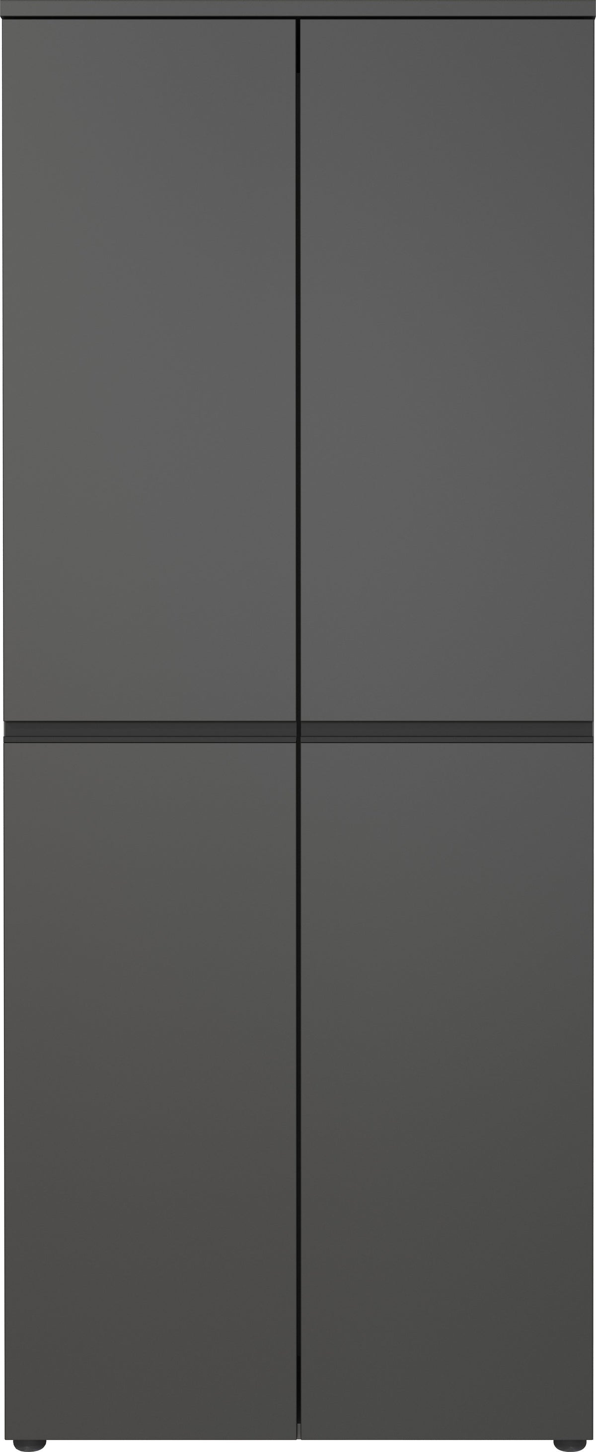 Aktenschrank 5 Ordnerhöhen Soft-Close | 81x197x40 cm | Hochschrank Graphit | Büroschrank Groß | Aktenregal geschlossen | Büromöbel "Stuttgart" Kadima Design_
