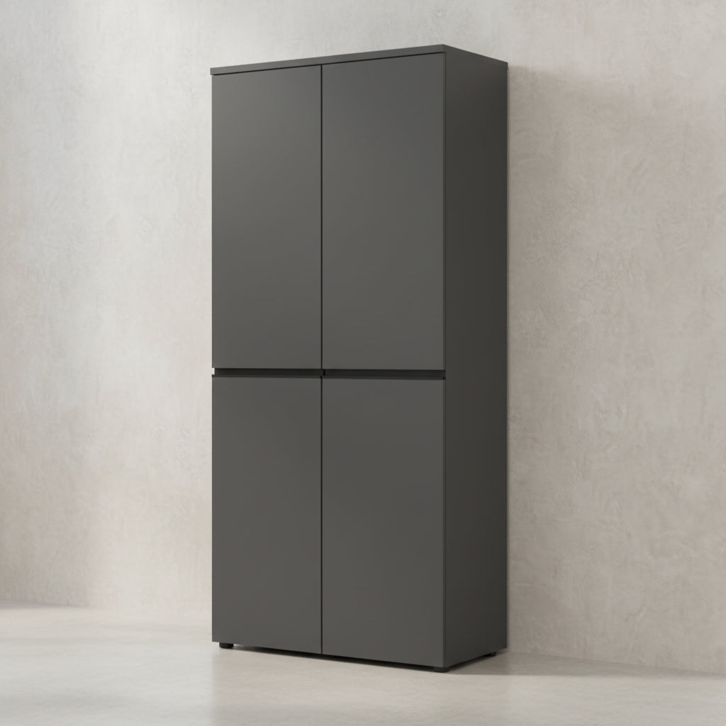 Aktenschrank 197 cm hoch - 5 Ordnerhöhen - Soft-Close - Büro - Hochschrank_