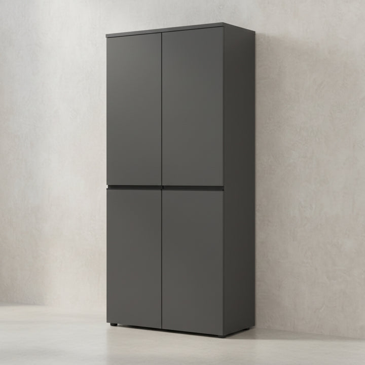 Aktenschrank 197 cm hoch - 5 Ordnerhöhen - Soft-Close - Büro - Hochschrank_