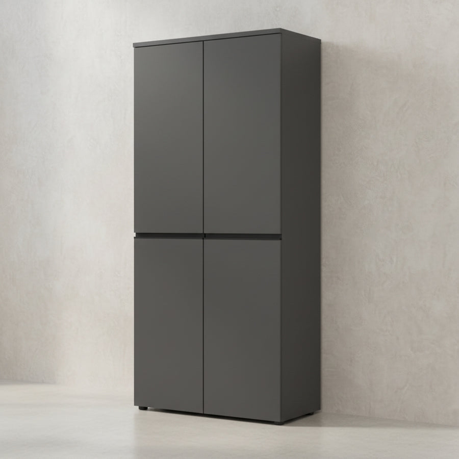 Aktenschrank 197 cm hoch - 5 Ordnerhöhen - Soft-Close - Büro - Hochschrank_