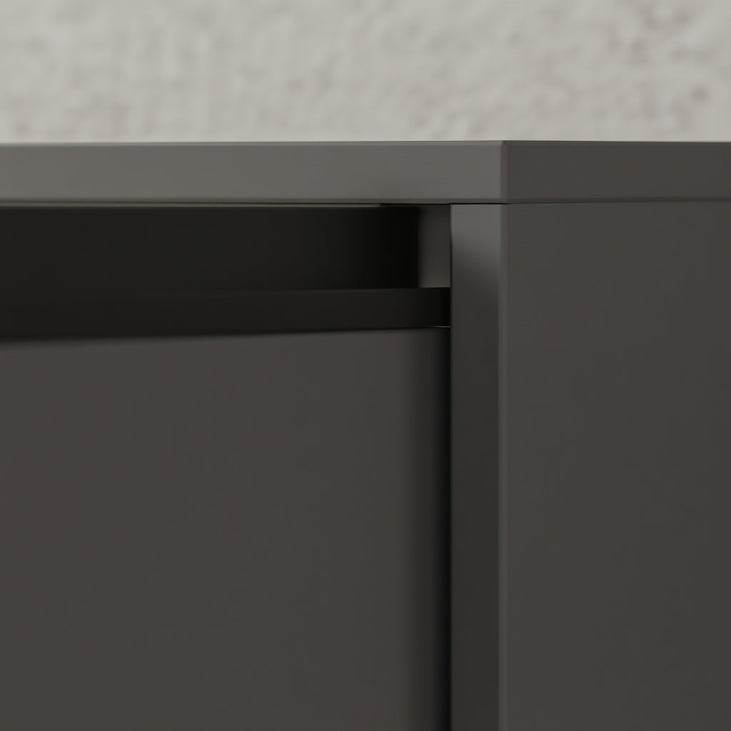 Aktenschrank STUTTGART - 197 cm hoch - 5 Ordnerhöhen - Soft-Close Graphit_