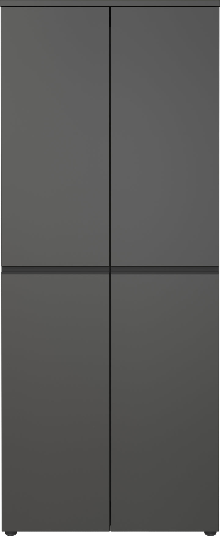 Aktenschrank 5 Ordnerhöhen Soft-Close | 81x197x40 cm | Hochschrank Graphit | Büroschrank Groß | Aktenregal geschlossen | Büromöbel &amp;quot;Stuttgart&amp;quot; Kadima Design_