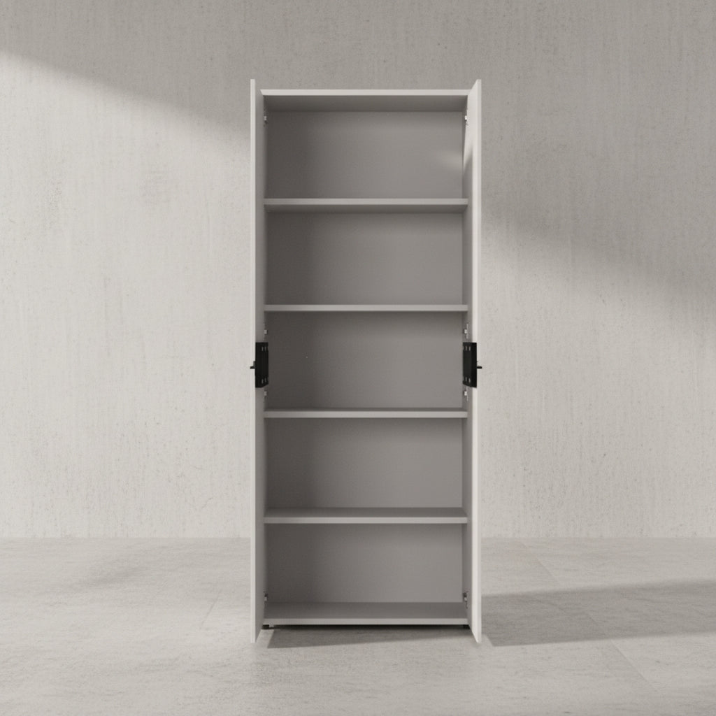 Aktenschrank STUTTGART - 197 cm hoch - 5 Ordnerhöhen - Soft-Close Greige_