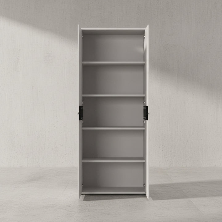 Aktenschrank STUTTGART - 197 cm hoch - 5 Ordnerhöhen - Soft-Close Greige_