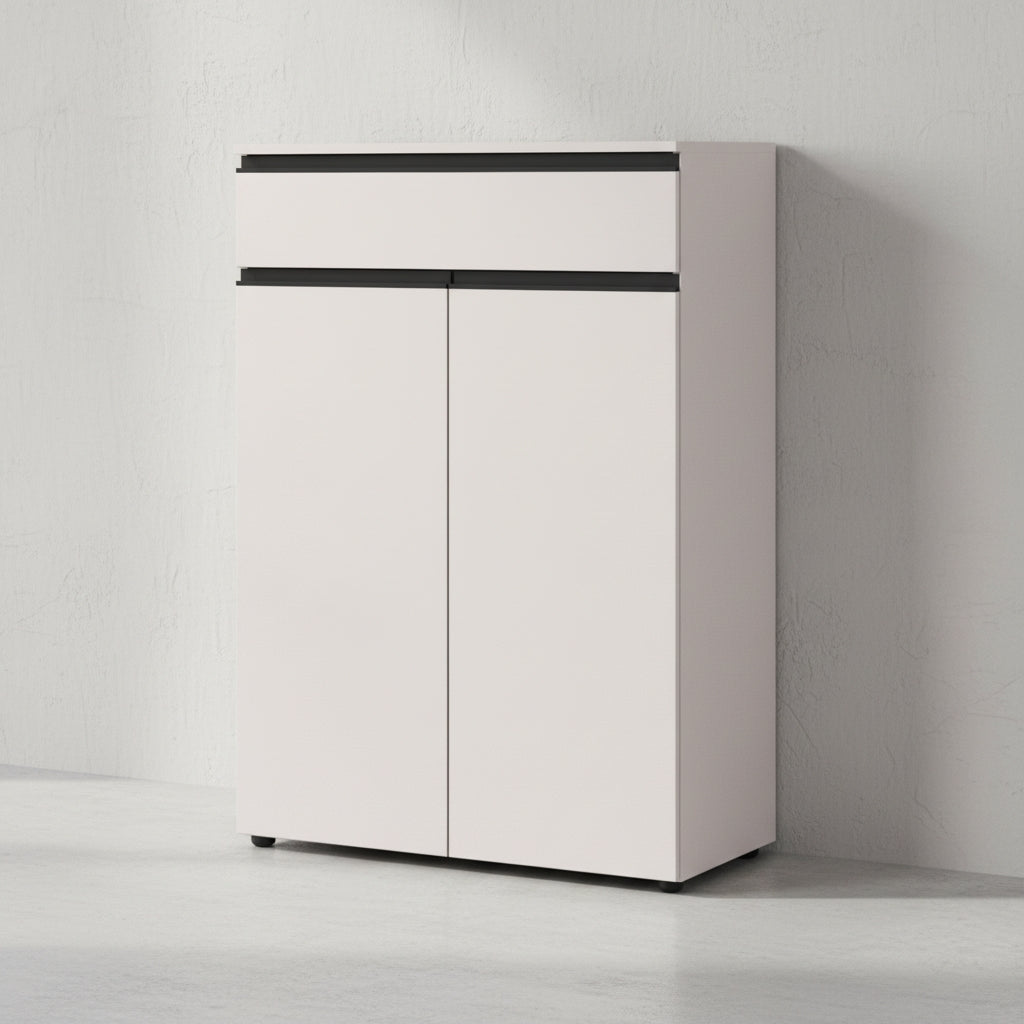 Aktenschrank mit Schublade Soft-Close 80x120x40 cm Greige_