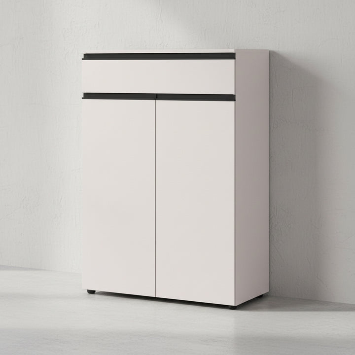 Aktenschrank mit Schublade Soft-Close 81x120x40 cm Greige_