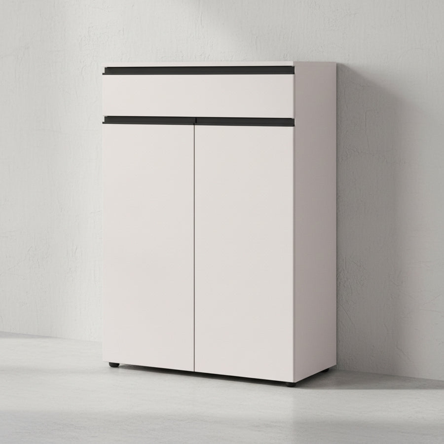 Aktenschrank mit Schublade Soft-Close 81x120x40 cm Greige_