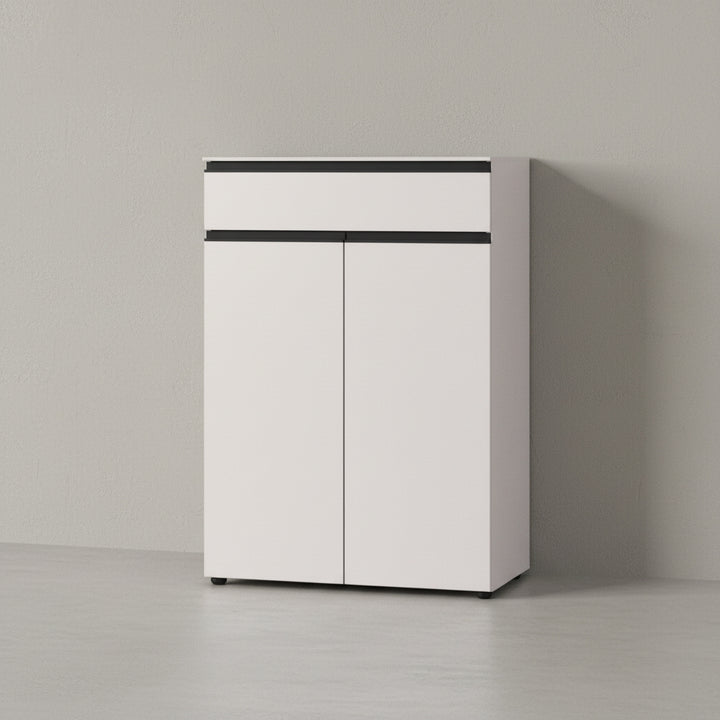 Aktenschrank mit Schublade &amp;amp; Türen Soft-Close | 81x120x40 cm | Greige matt | Büroschrank Made in Germany | Büromöbel &amp;quot;Stuttgart&amp;quot; Kadima Design_