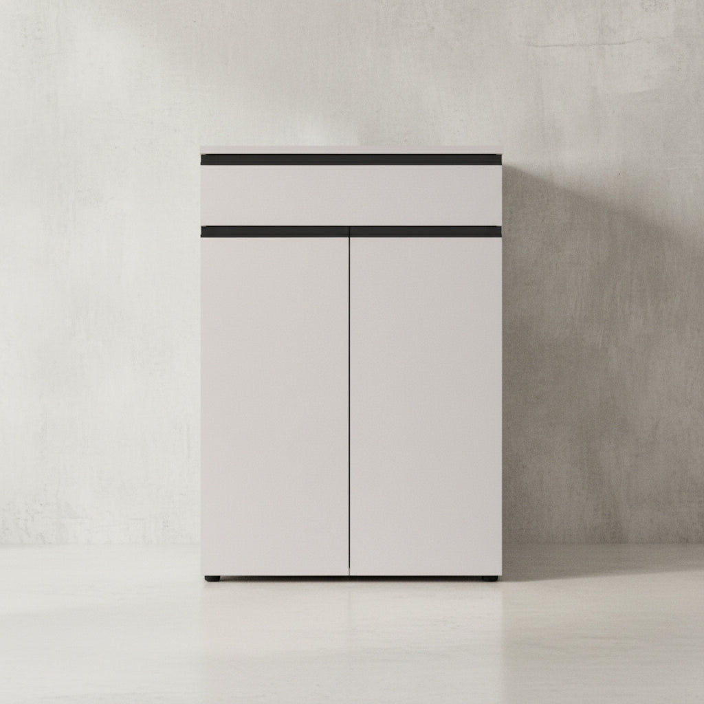 Aktenschrank mit Schublade Soft-Close 81x120x40 cm Greige_