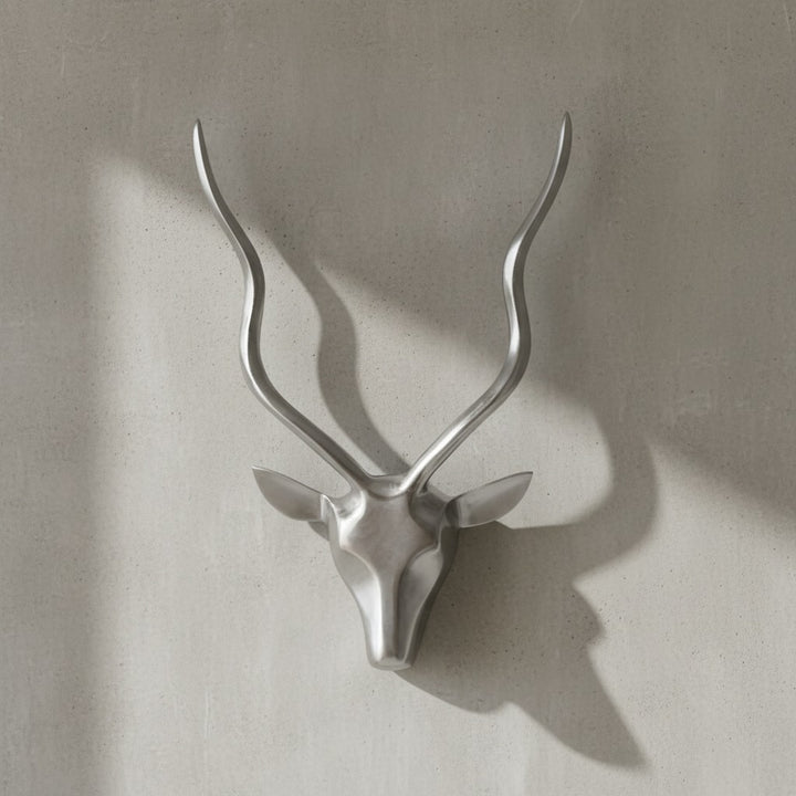 Aluminium Hirschgeweih Wanddekoration_ 33x54x4cm_ Modern und Elegant_ Handgefertigt - KADIMA DESIGN_Größe_ 33x4x54 cm_