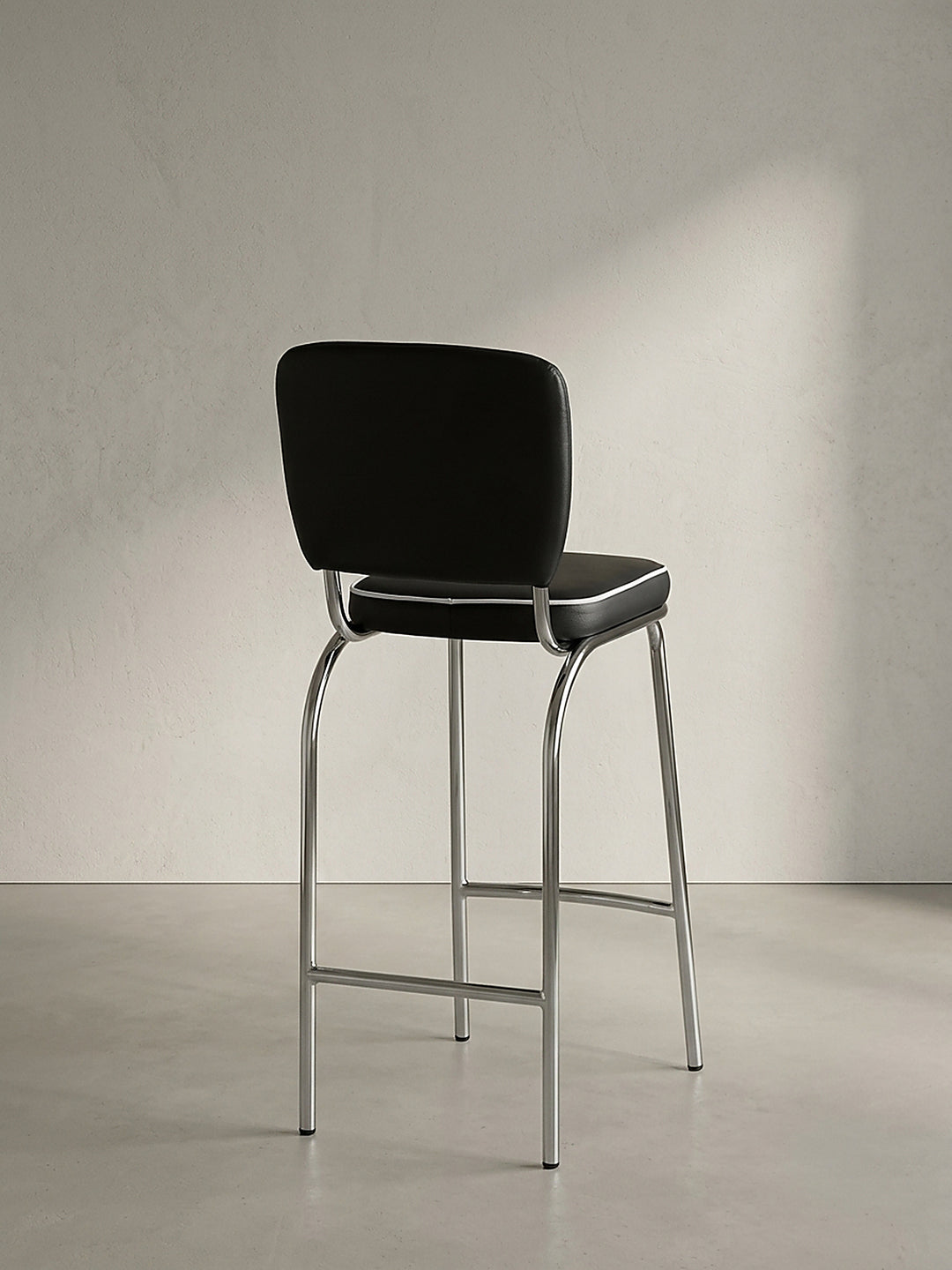 Barhocker Kunstleder schwarz 40x38x110 cm zeitloses Design für offene luxusküche mit bar-insel_