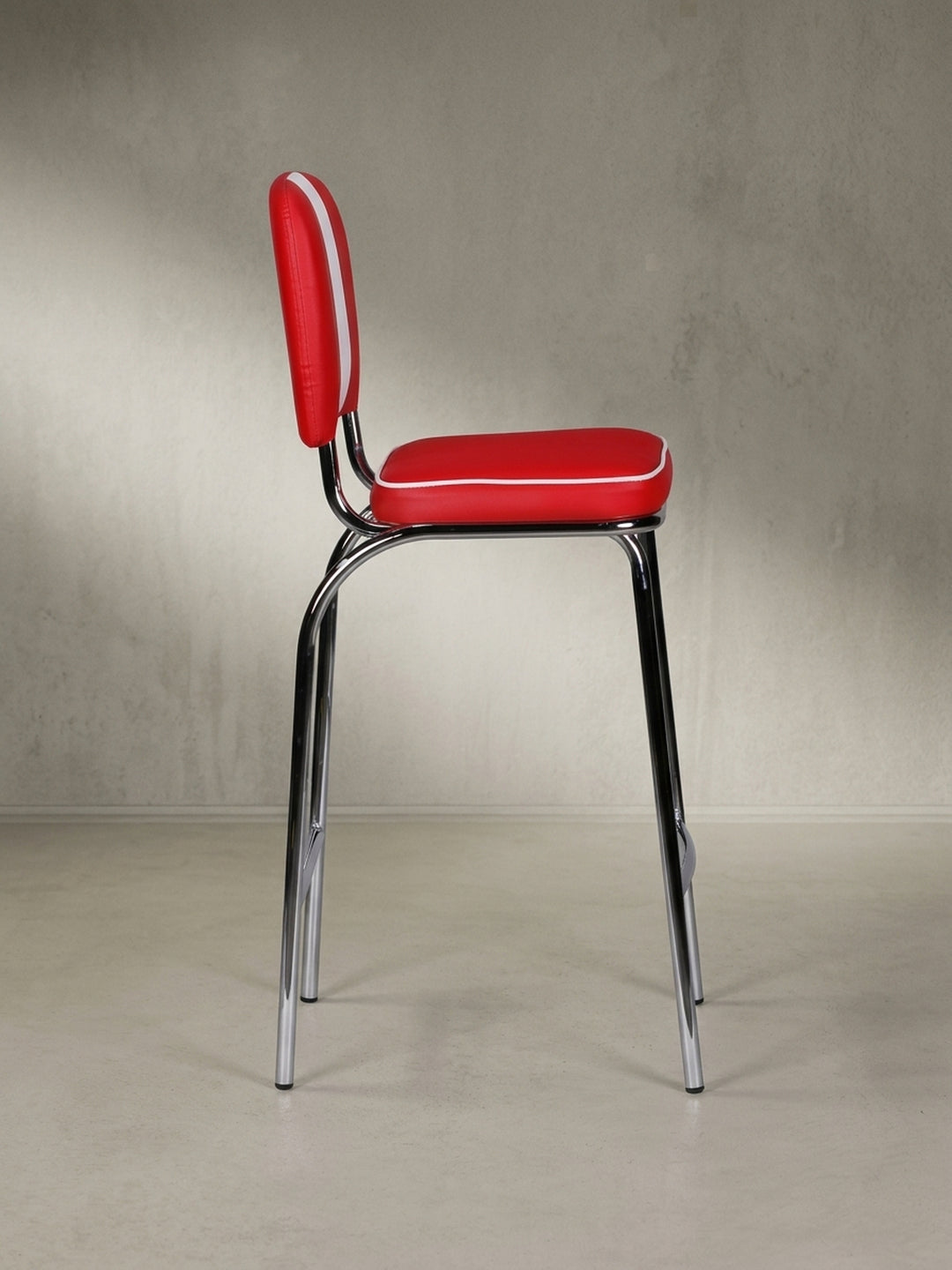 Barhocker Kunstleder weiß 40x38x110 cm robust langlebig mit Polsterung Möbel Wohnen Design Einrichtung modern Premium Offene Luxusküche mit Bar-Insel Interior Zuhause Wohnzimmer hochwertig_