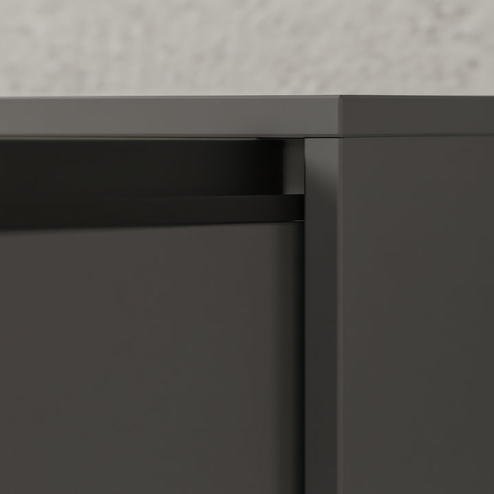 Badkommode HAMBURG | 63x98x34 cm | Graphit | Soft-Close Dämpfung | Melaminharzbeschichtung | Badschrank stehend | Kadima Design_