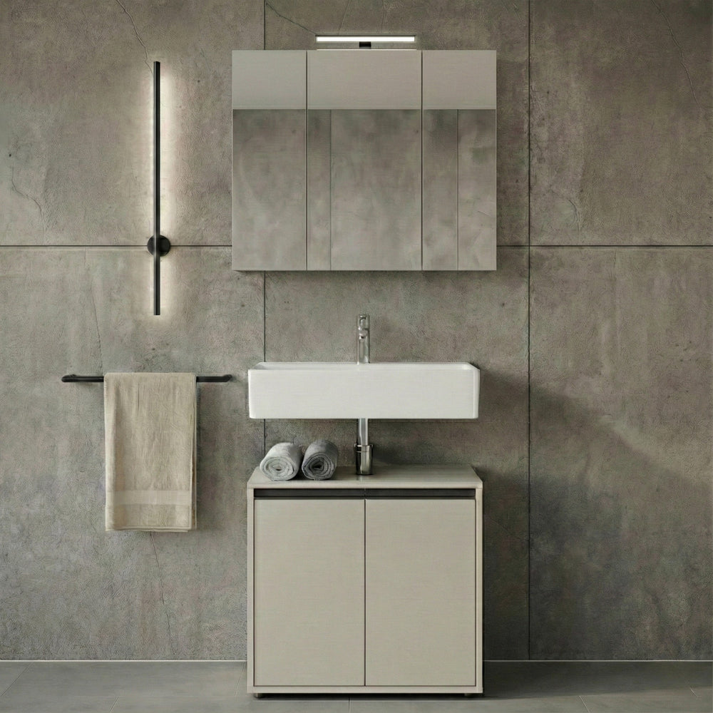 Badmöbel Set 2-tlg. Spiegelschrank - Waschbeckunterschrank - Badset_