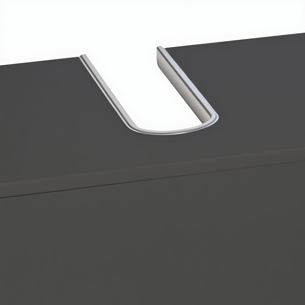 Badmöbel Set 3-tlg Soft-Close | Unterschrank - Midischrank - Runder Spiegel | Graphit matt | Serie HAMBURG Kadima Design_