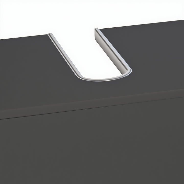 Badmöbel Set 3-tlg Soft-Close | Unterschrank - Midischrank - Runder Spiegel | Graphit matt | Serie HAMBURG Kadima Design_