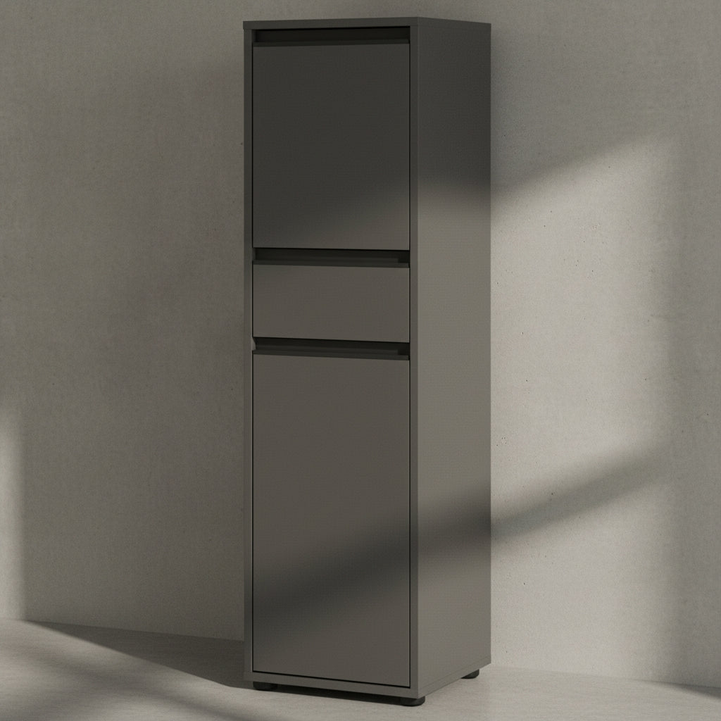 Badschrank schmal Hamburg Soft-Close Funktion - Midischrank_