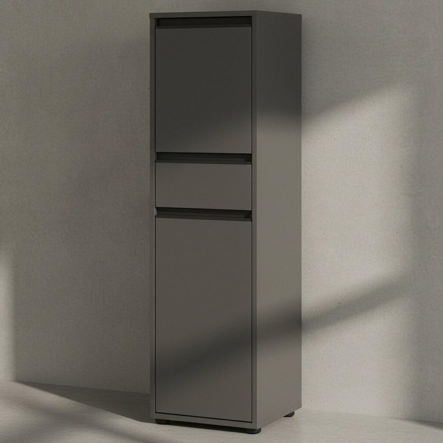 Badschrank schmal Hamburg Soft-Close Funktion - Midischrank_