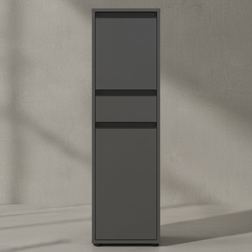 Badschrank schmal Hamburg Soft-Close Funktion - Midischrank_