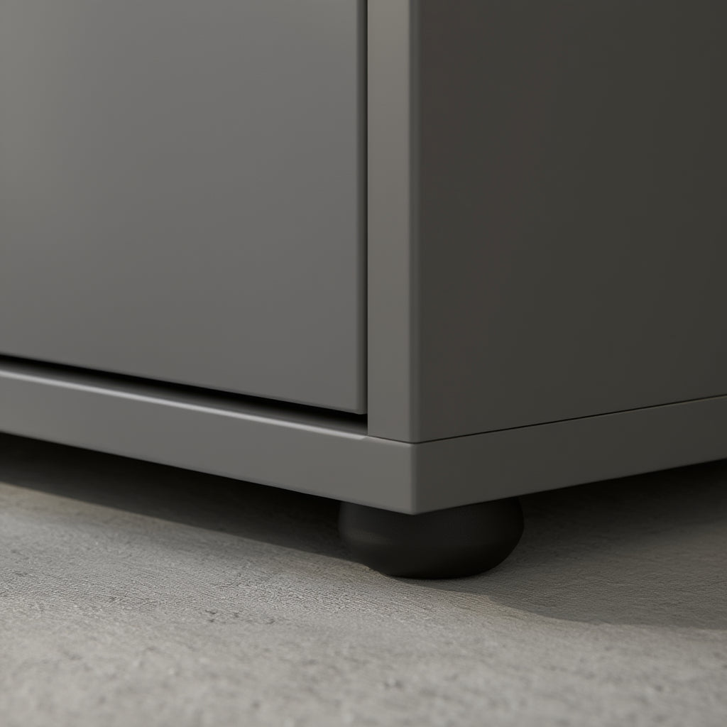 Badschrank HAMBURG | Graphit | Soft-Close Dämpfung | Melaminharzbeschichtung | Nischenschrank schmal | Midischrank Kadima Design_