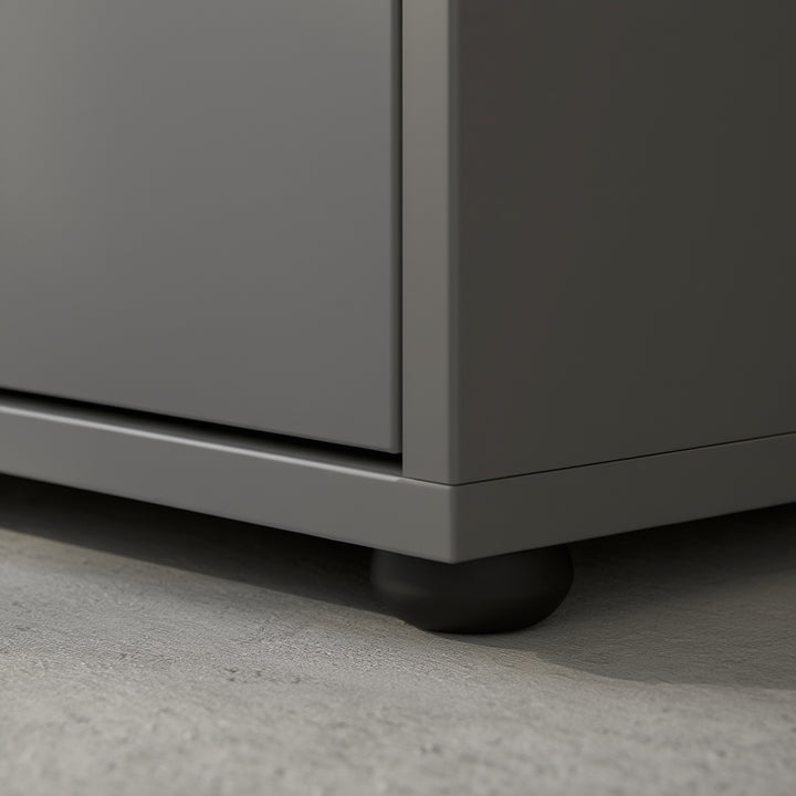 Badschrank HAMBURG | Graphit | Soft-Close Dämpfung | Melaminharzbeschichtung | Nischenschrank schmal | Midischrank Kadima Design_