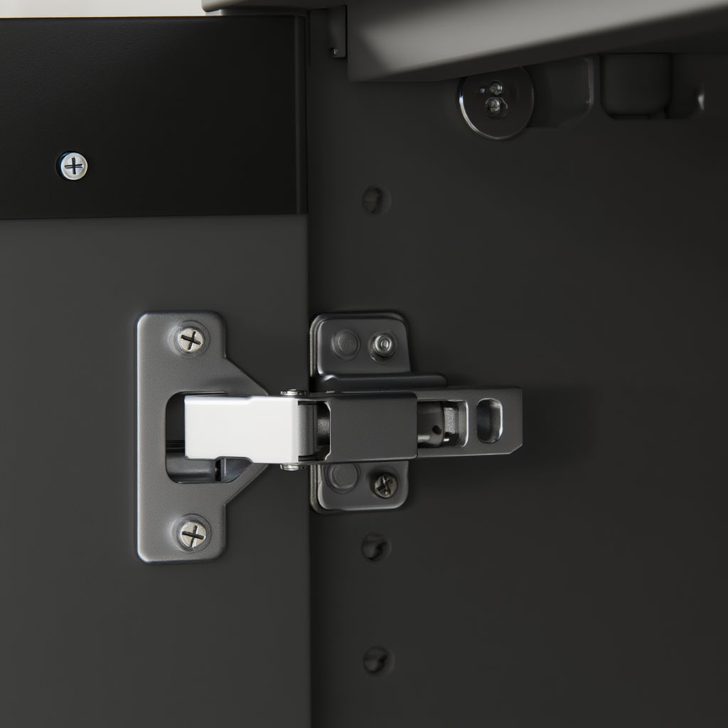 Badschrank HAMBURG | Graphit | Soft-Close Dämpfung | Melaminharzbeschichtung | Nischenschrank schmal | Midischrank Kadima Design_