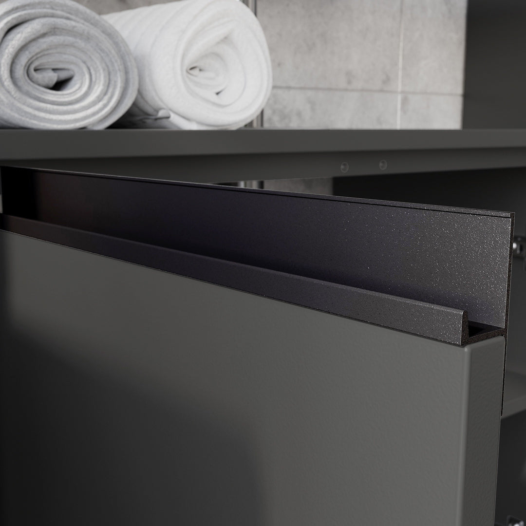 Badschrank schmal Hamburg Soft-Close Funktion - Midischrank_