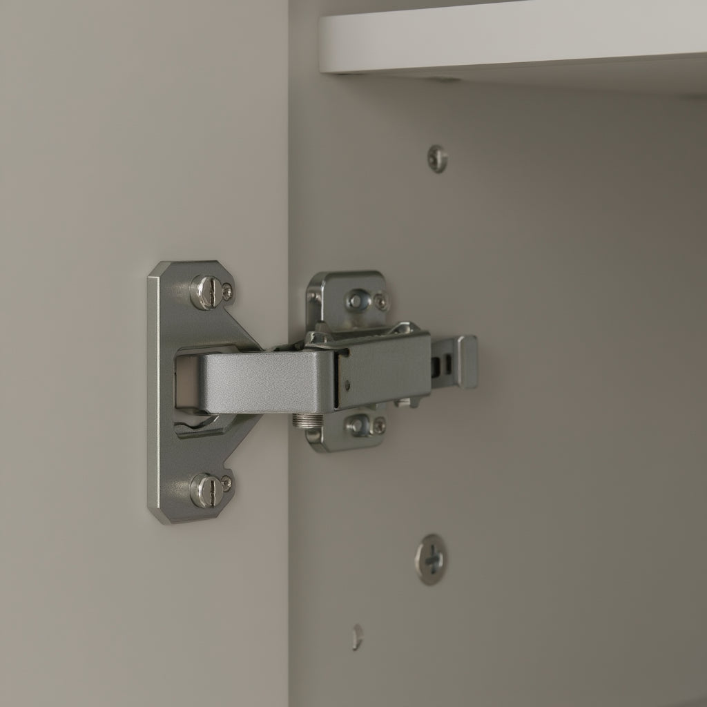 Badschrank schmal HAMBURG Soft-Close - 33x121x34 cm | Steingrau_