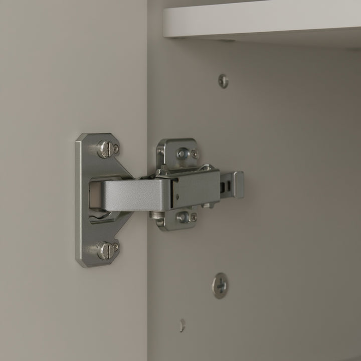 Badschrank schmal HAMBURG Soft-Close - 33x121x34 cm | Steingrau_