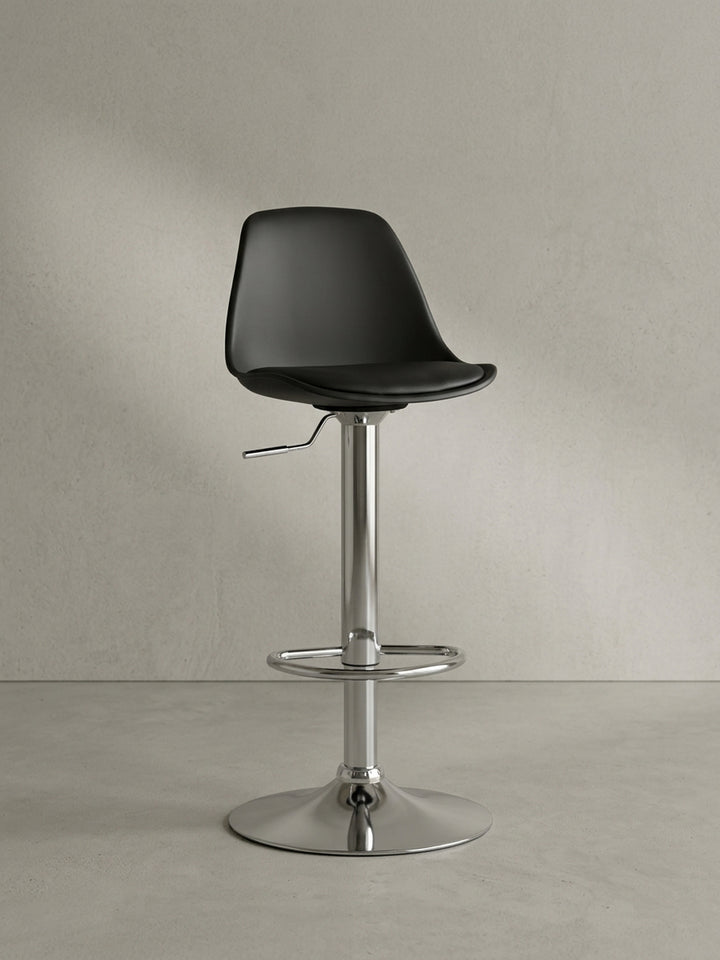 Barhocker aus natürlicher Eiche massiv mit Ablagefach 40x40x104 cm Design Möbel Premium Qualität modern Offene High-End Küche / Kücheninsel Einrichtung stilvoll Wohnen Interior Zuhause_